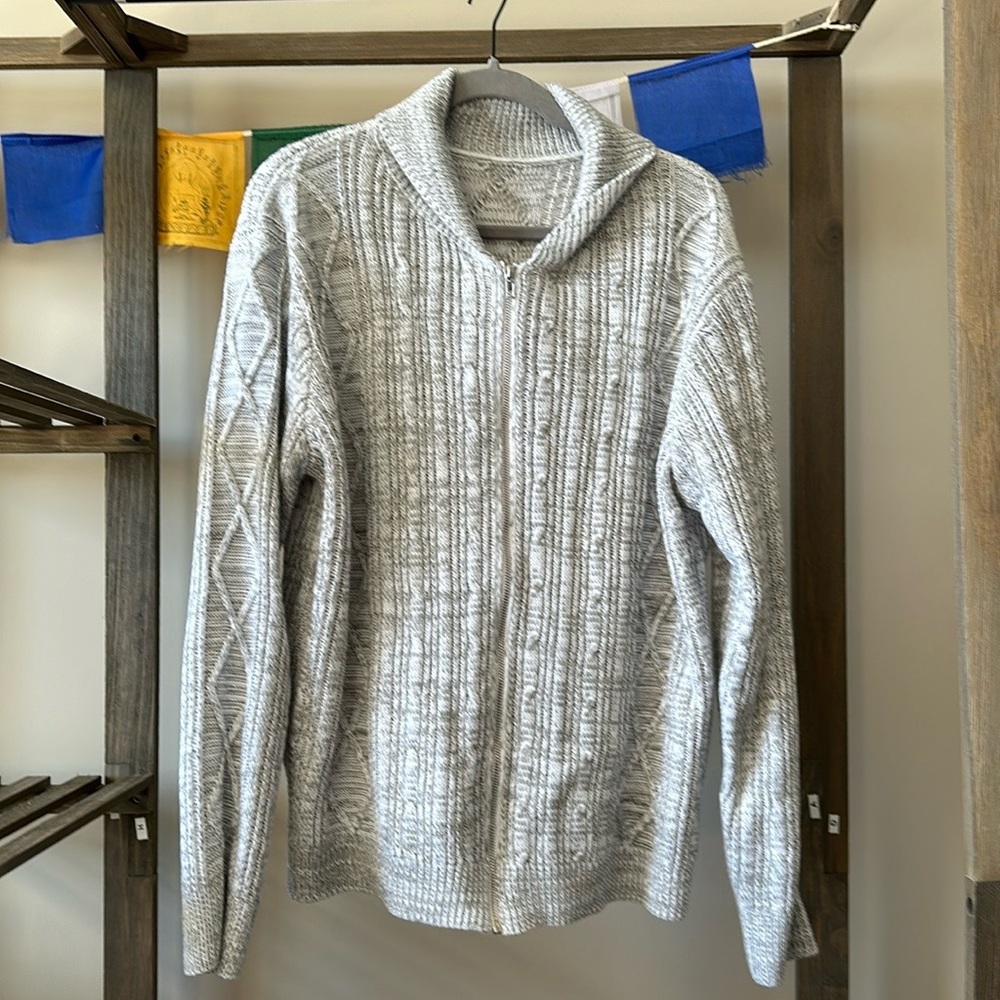 Men’s zip up cardigan sweater